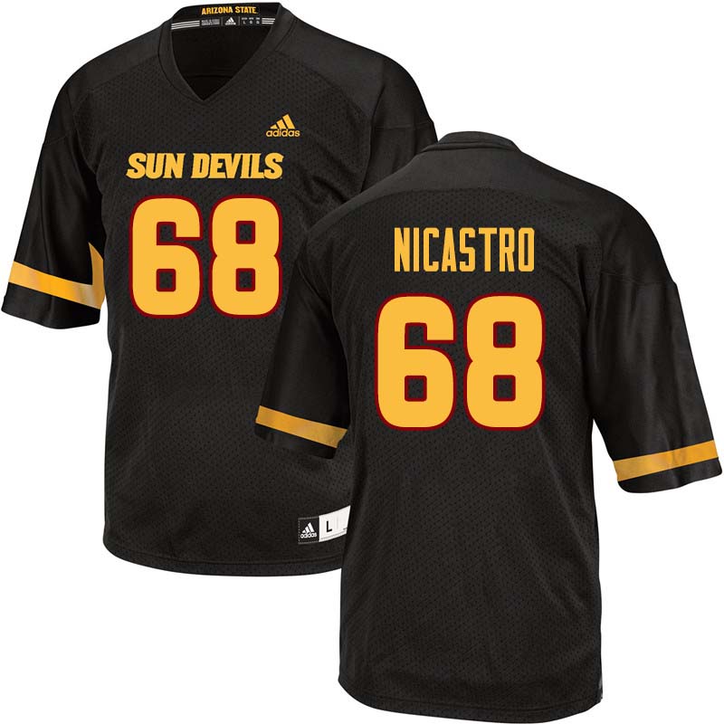 Men #68 Anthony Nicastro Arizona State Sun Devils College Football Jerseys Sale-Black - Click Image to Close